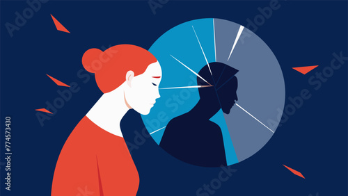 A person looking into a broken mirror symbolizing the impact of empathy and resilience in overcoming personal challenges and healing from past