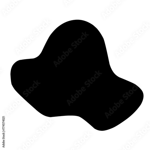 Organic black blobs irregular shape