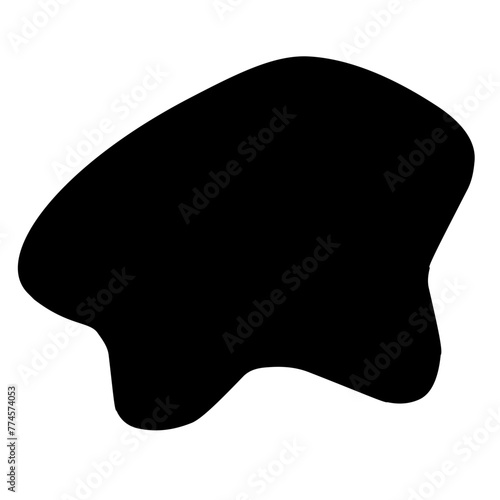 Organic black blobs irregular shape