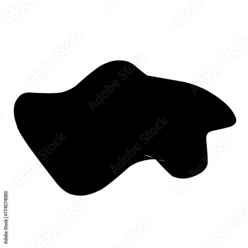 Organic black blobs irregular shape