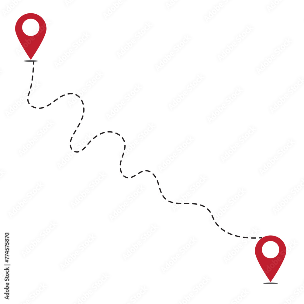 different colors of map pointer icons with soft shadows in a flat style. Vector collection of markers in different colors. Specifies location points of objects on the maps or charts. - obrazy, fototapety, plakaty 