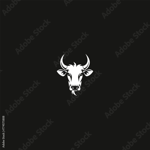Buffalo logo design vector flat illustration