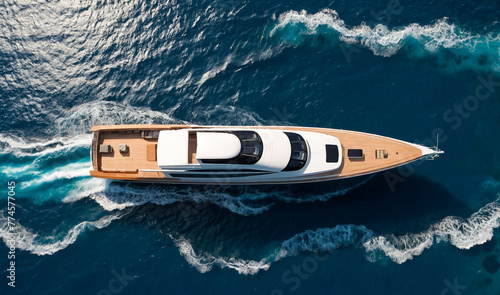 Aerial view of yacht  © rouda100