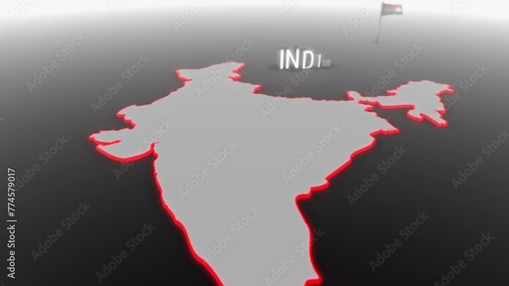 3d animated map of India gets hit and fractured by the text “Violence” 3d animated map of India gets hit and fractured by the text “Violence”