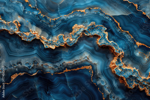Blue texture of marble. Created with Ai