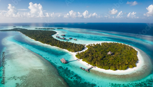 Aerial of Maldives 