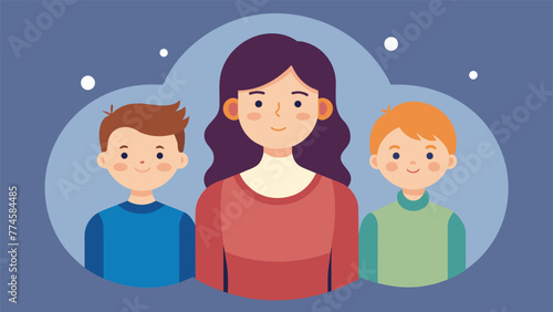 A photograph of a middle child surrounded by younger and older siblings emphasizing the concept of the middle child syndrome and how it can