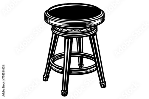 stool silhouette vector illustration