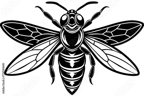 hornet silhouette vector illustration