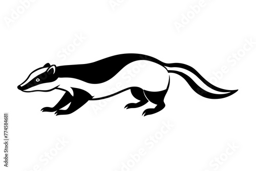 badger silhouette vector illustration