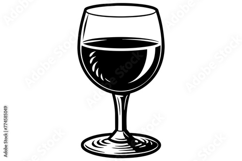 wine silhouette vector illustration