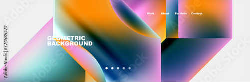 Minimal geometric web site page template design. Vector Illustration For Wallpaper, Banner, Background, Card, Book Illustration, landing page