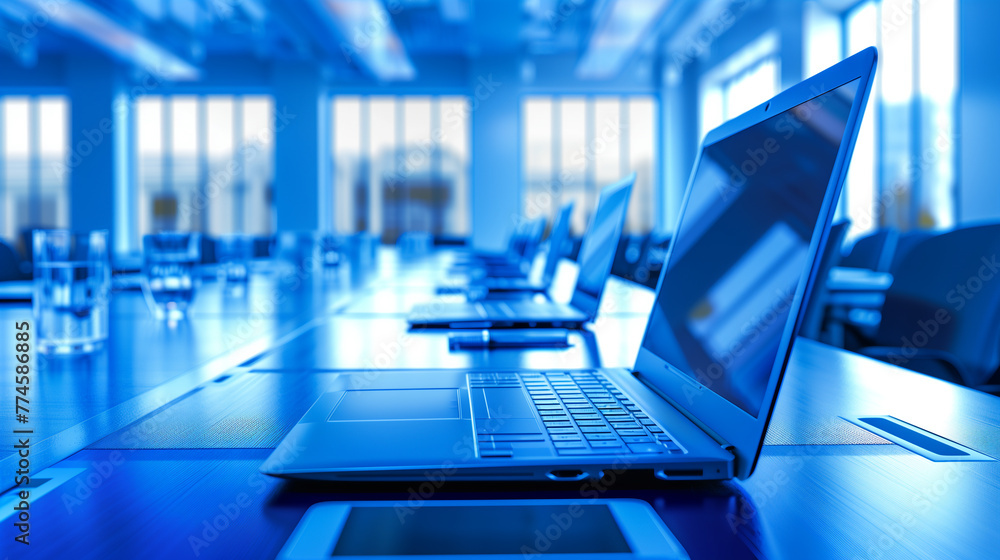 Business professionais meeting room training management leadership update laptop computers Business professionais meeting room training management leadership update laptop computers