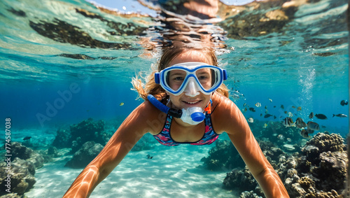 Girl snorkeling 