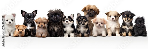  Cute puppies, little furballs. Generative AI Technology  © Dniel