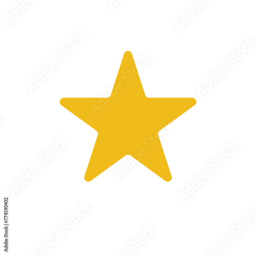 star vector icon on white background. flat rank. yellow favorite symbol3 2 3