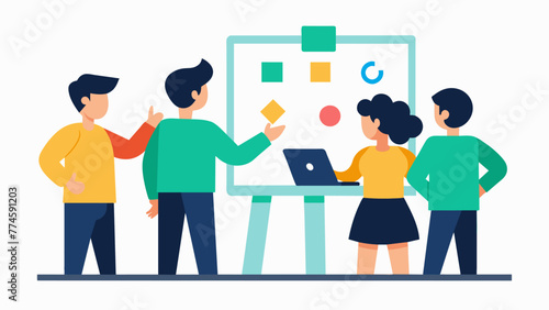 A team of engineers is gathered around a whiteboard brainstorming and strategizing ways to further improve and streamline the production