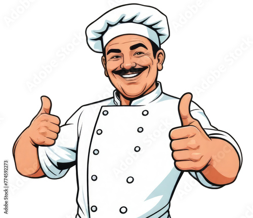 chef thumbs up transparent png logo mascot