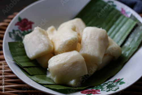 Tapai Ubi (fermented tapioca), a popular Malay dessert.
