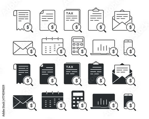 Financial documents icon. Illustration vector