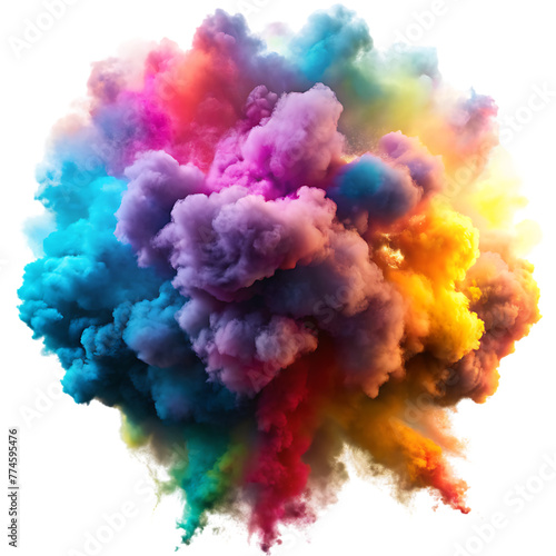 Chromatic burst vibrant colorful smoke explosions © Umar