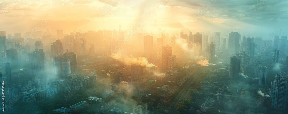 air pollution. A city full of smoke and PM.2.5, Generated-AI
air pollution. A city full of smoke and PM.2.5, Generated-AI