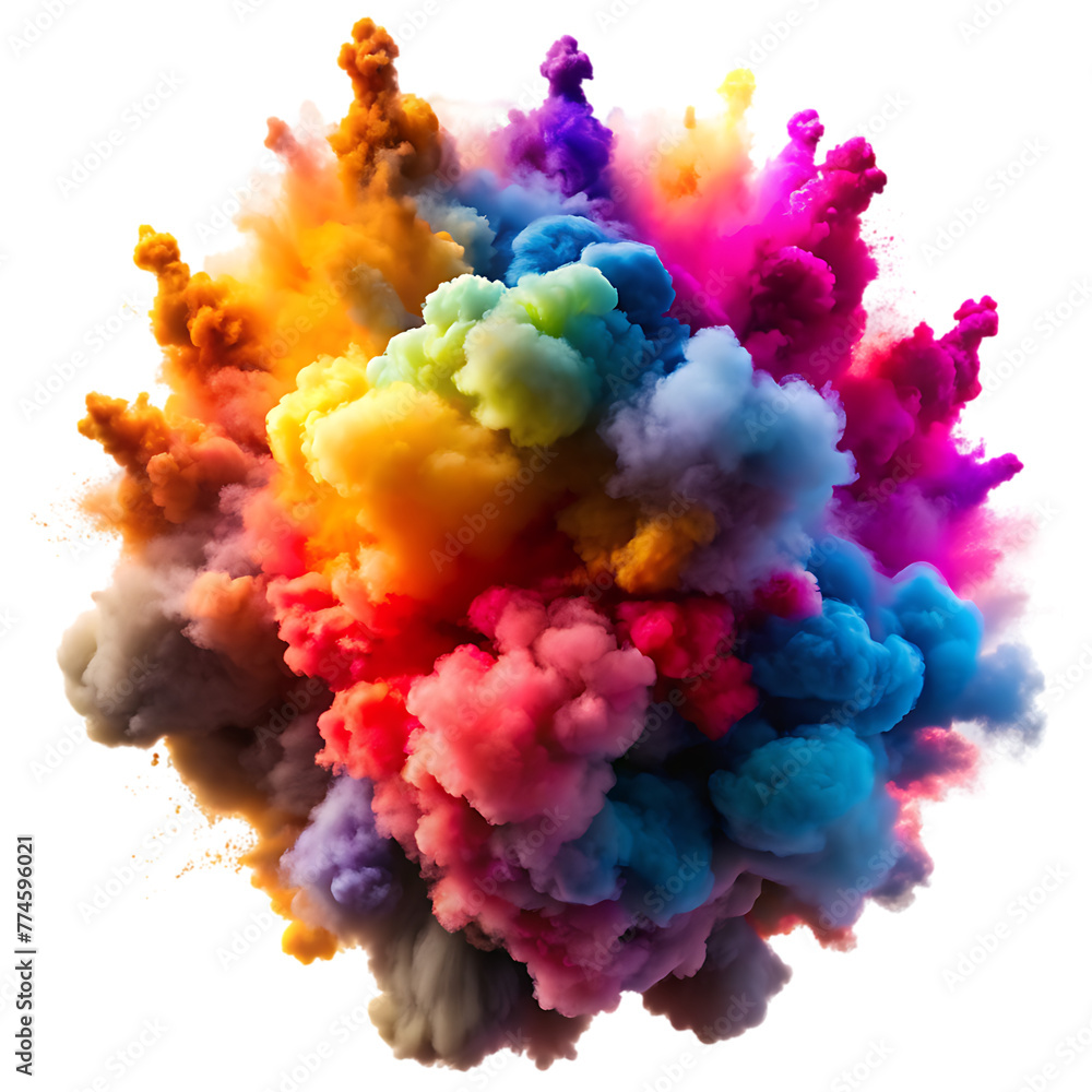 Chromatic burst vibrant colorful smoke explosions Chromatic burst vibrant colorful smoke explosions