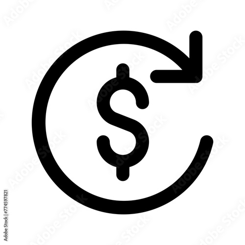 refund glyph icon