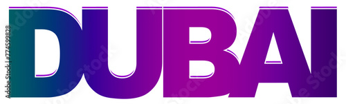 Photography Dubai text logo, creative text design, Illustration