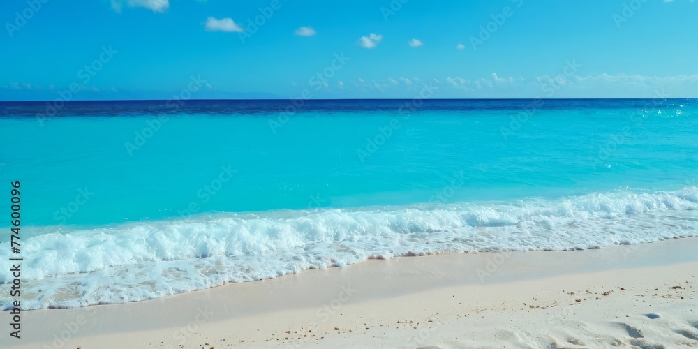 Beach amazing Nature Scenery turquoise colour sea and bright blue color sky Beautiful