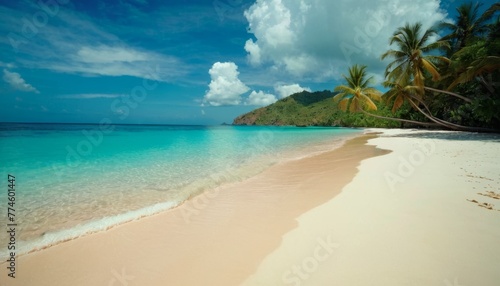 Beautiful empty tropical beach and sea landscape background © SANTANU PATRA