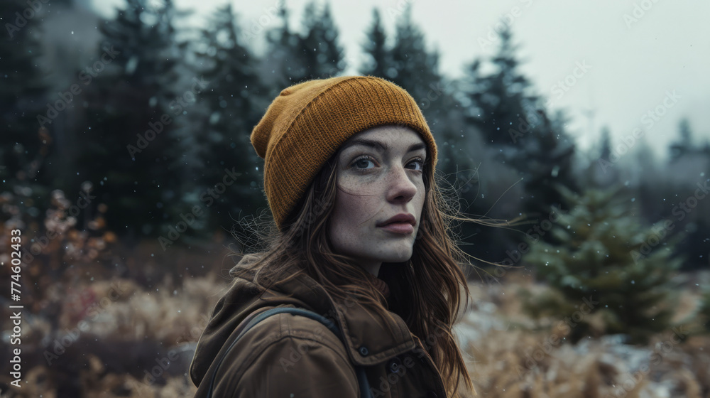 Young woman portrait with a modern twist Young woman portrait with a modern twist