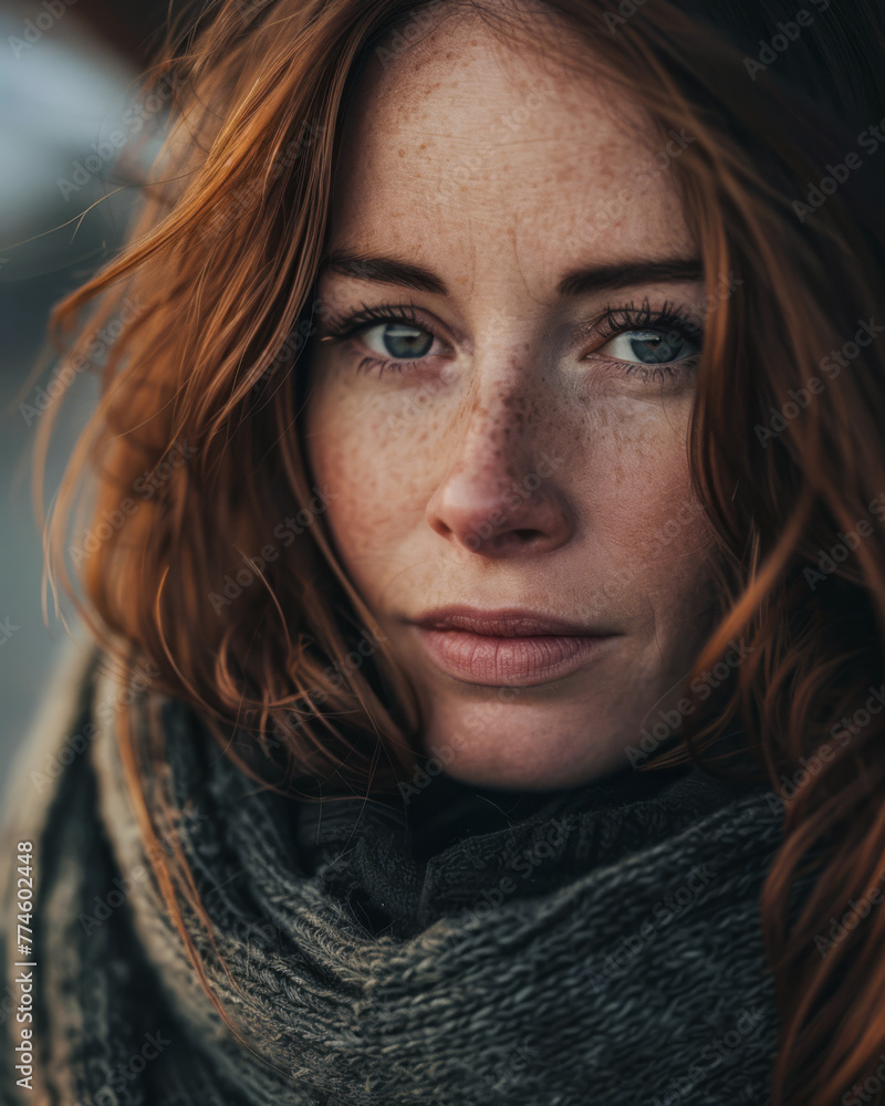 Young woman portrait with a modern twist Young woman portrait with a modern twist