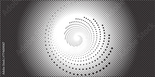 Black abstract vector circle frame halftone dots logo emblem design element for medical,