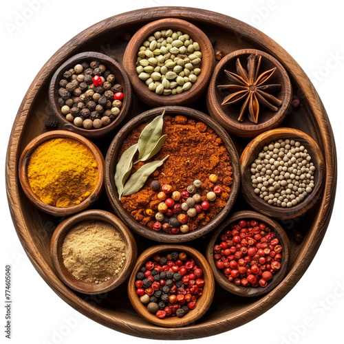 spices on white. 