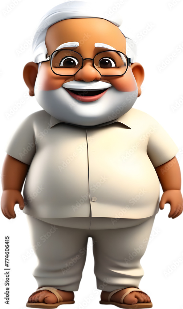 3D cute cartoon child icon.
3D cute cartoon child icon.