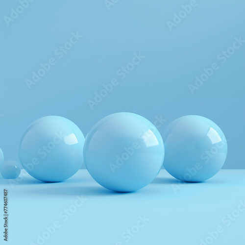 3d rendered photos of blue plain background made with generative AI