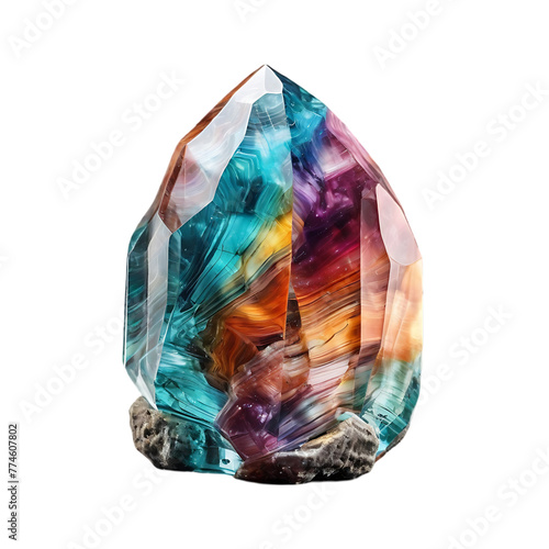 Chromatic Crystals on transparent background