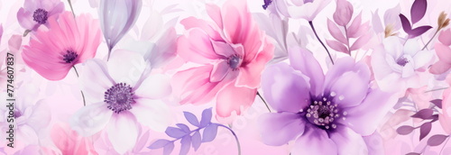 Vibrant watercolor floral pattern  perfect for adding a touch . Generative AI