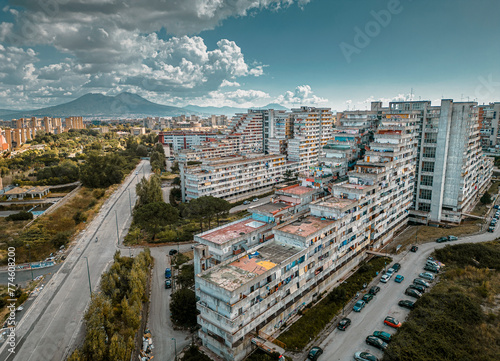 vele scampia aerial naples italy 