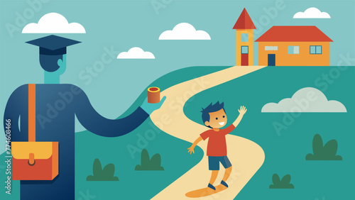 The parents hand represents a source of guidance and direction for the child helping them to stay on the right path and make the most of their