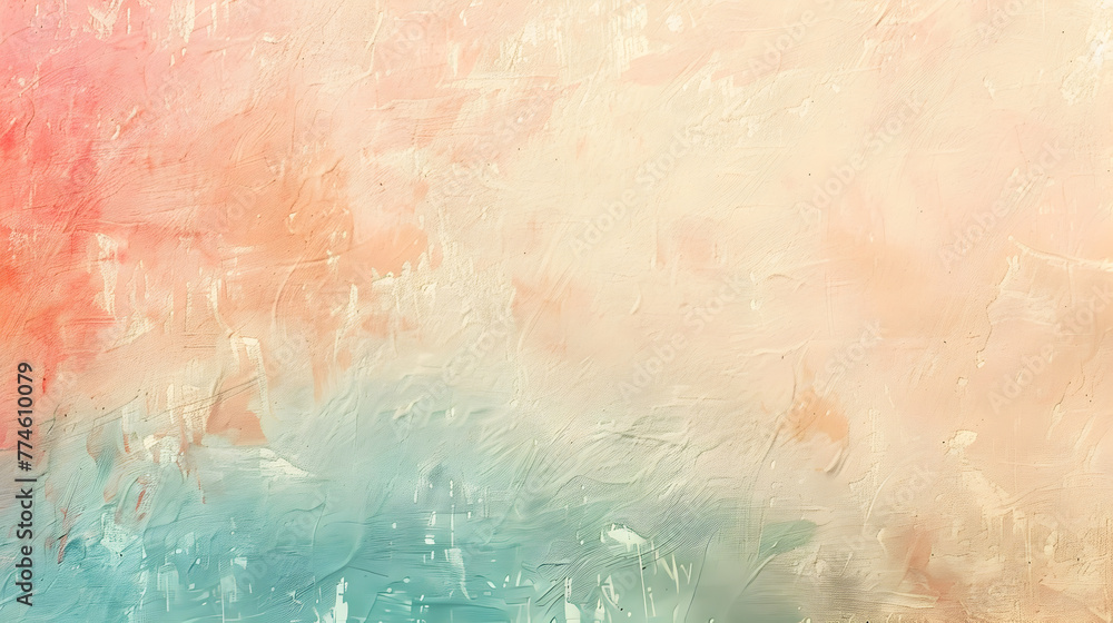 A painting of a wall with a blue and pink background. The wall is covered in paint and has a textured surface A painting of a wall with a blue and pink background. The wall is covered in paint and has a textured surface