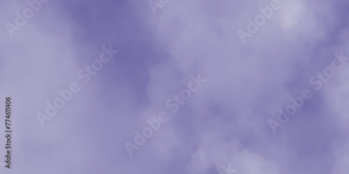 Color sky with clouds and tiny fogg, Purple background and texture of clouds surrounding randomly, Soft fluffy white cloud on the blue sky with watercolor texture.
