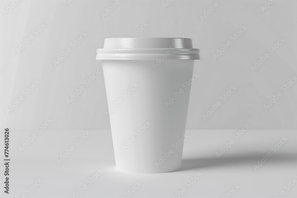 Single Coffee Cup Simplicity: White Paper Cup Mockup Single Coffee Cup Simplicity: White Paper Cup Mockup