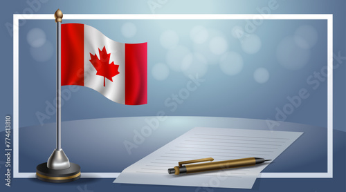 Canada National Day, template banner with bokeh background, vector Illustration