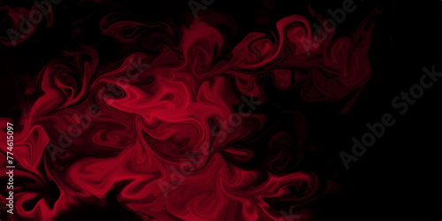 Abstract beautiful swirl liquid red background, Bright and shiny swirl liquid background. multicolored pattern for designer white paint mixing into red Liquid mixing marble wallpaper.