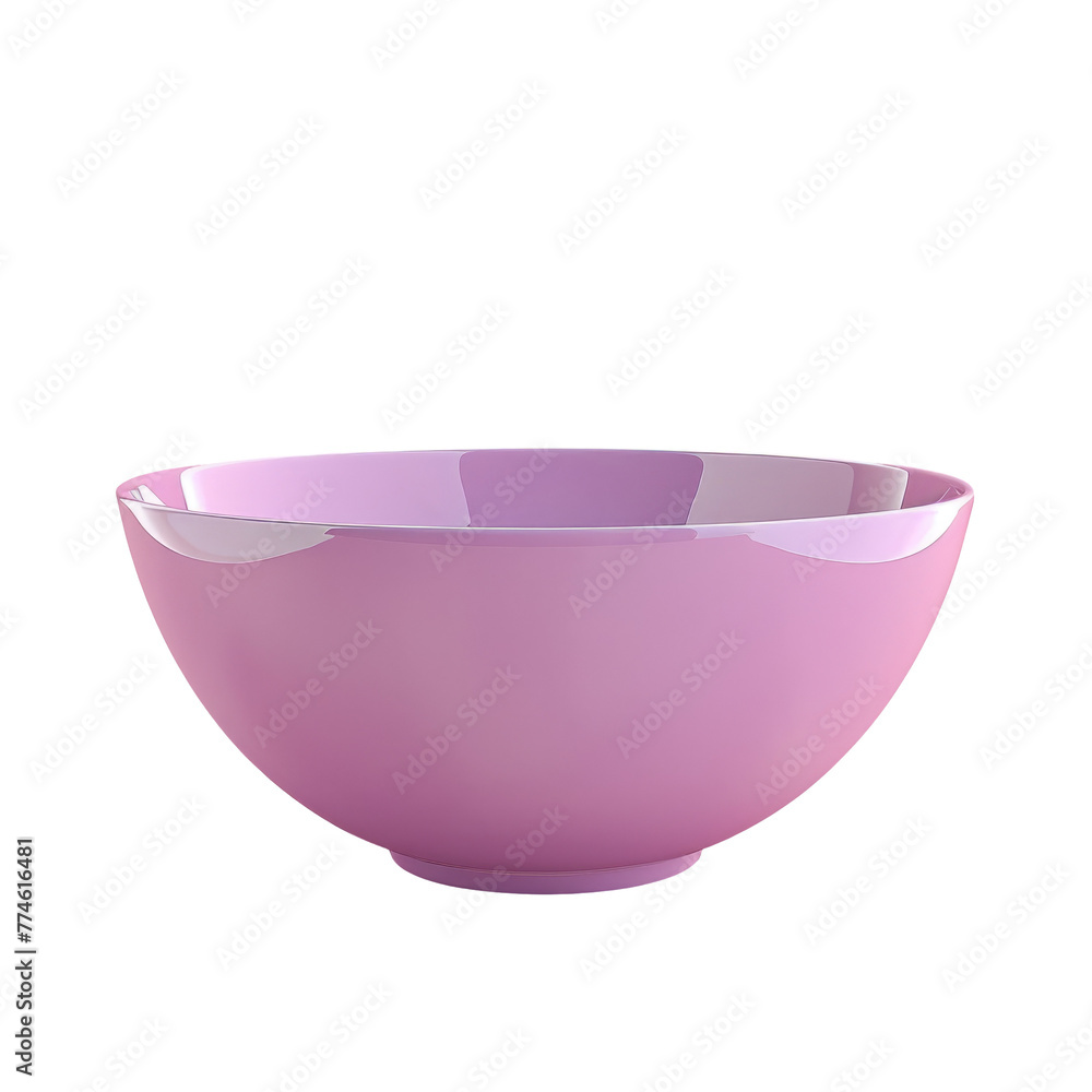 Pink bowl with white rim on Transparent Background Pink bowl with white rim on Transparent Background