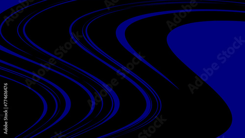 blue and black abstract fluid background wavy line