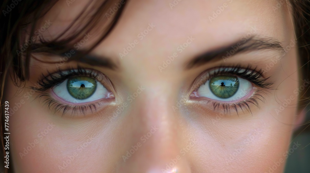 Fototapeta premium Close-up of Woman's Green Eyes