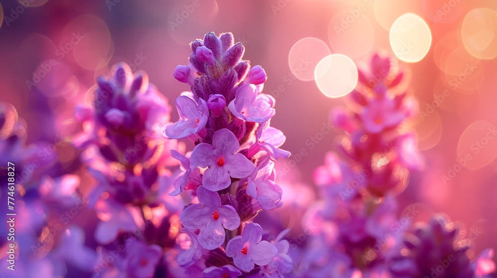 A close-up of several flowers with soft background lighting A close-up of several flowers with soft background lighting